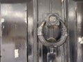 Metal Door knocker in black Royalty Free Stock Photo