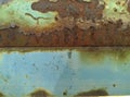 Blue rusted metal with the texture of chipped paint Royalty Free Stock Photo