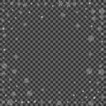 Metal Dot Background Transparent Vector. Confetti Effect Texture. Grey Snowflake Snowflake. Royalty Free Stock Photo