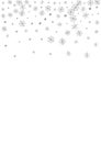 Metal Dot Background White Vector. Confetti Snowflake Texture. Royalty Free Stock Photo