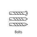 Metal drill bit icon. Simple element illustration. Metal drill bit symbol design from Construction collection set. Can be used in