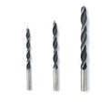 Metal drill bits of various sizes Used for drilling in concrete, metal Royalty Free Stock Photo