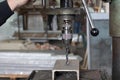 Metal drilling Royalty Free Stock Photo