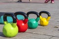 dumbbells, kettlebells