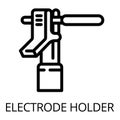 Metal electrode holder icon, outline style Royalty Free Stock Photo