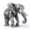 Metal Elephant Sculpture: Computer-aided Manufacturing Inspired 3d Model