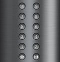 Metal elevator buttons