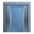 Metal elevator icon, cartoon style