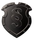 Metal emblem with paragraph symbol Royalty Free Stock Photo