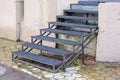 Metal External Stairs Royalty Free Stock Photo