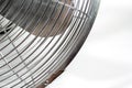 Metal fan close-up on a white background Royalty Free Stock Photo