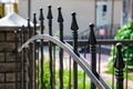 Metal fashion fence. Decorative wrought iron fence