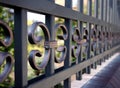 Metal fence - close-up Royalty Free Stock Photo