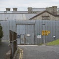 Metal fence and doorway at Dartmoor Prison UK