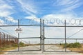 Metal Fence is Locked Closed