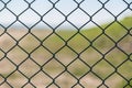 Metal fence of playground