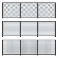 Metal Fence Set on White Background. Vector Royalty Free Stock Photo