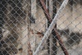 Metal fence wire for background Royalty Free Stock Photo