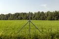 Metal fences for animal protection Royalty Free Stock Photo