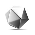 Metal figure of icosahedron Royalty Free Stock Photo