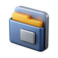 Metal file folder with label tab