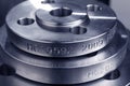 Metal flange ring Royalty Free Stock Photo