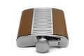 Metal flask for alcohol Royalty Free Stock Photo