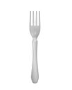 Metal fork, on white background.