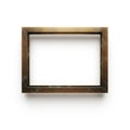 Metal frame with a bronze finish and a slightly weathered texture, set Royalty Free Stock Photo
