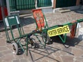 Porter Trolleys, Venice Lagoon Waterfront, Italy