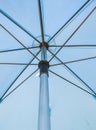 Metal frame in side the large umbrella Royalty Free Stock Photo