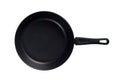Metal frying pan with non-polar coating, Teflon, ceramic coating, for induction electric stoves, isolated on a white background, t