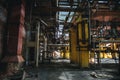 Metal Fuel and Power Generation Rusty Equipment, Pipe - Tube in Abandoned Factory Royalty Free Stock Photo