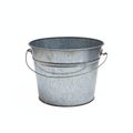 Metal Galvanized Bucket with Handle Empty Isolated on Transparent Background Clipping Path Royalty Free Stock Photo