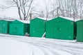 Metal garages in the CIS countries in the winter