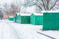 Metal garages in the CIS countries in the winter