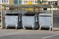 Metal Garbage Trash Containers Royalty Free Stock Photo