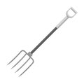 Metal garden forks with plastic handle for working with hay.Farm and gardening single icon in monochrome style vector