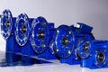 Metal gearboxes / reducers using in CNC Royalty Free Stock Photo