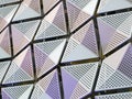 Metal geometric cladding on a modern building Royalty Free Stock Photo