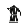 Metal geyser coffee maker kettle black icon Royalty Free Stock Photo