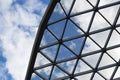 metal glass roof structure Royalty Free Stock Photo