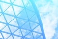 Metal glass roof structure Royalty Free Stock Photo