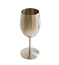 Metal goblet for wine isolated on white