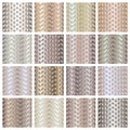 Metal gradient chevron pattern backgrounds set Royalty Free Stock Photo