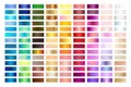 Metal Gradient Collection of Color Swatches Palette Royalty Free Stock Photo