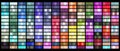Metal Gradient Collection of Every Foil Color Swatches Royalty Free Stock Photo