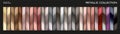 Metal gradient color set. Chrome texture surface background template for screen, mobile, digital, web. Metallic and chromium shade