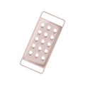 Metal grater for grating food. Cooking tool from stainless steel. Manual kitchen utensil, culinary accessory