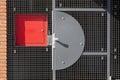 Metal grid safety door